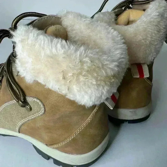 OTHUME FEMME Lack Up Tan Boots with Fur. Size 11 - Picture 5 of 8